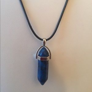 Blue Gemstone Bullet Necklace